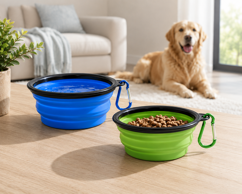 Foldable Travel Pet Bowls (2-Pack)