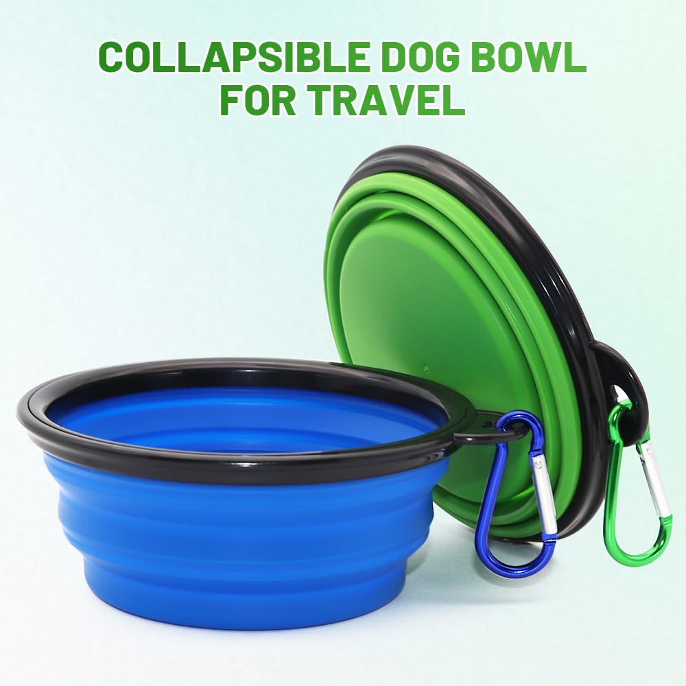 Foldable Travel Pet Bowls (2-Pack)