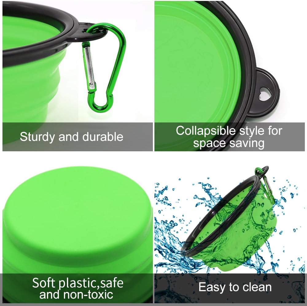 Foldable Travel Pet Bowls (2-Pack)