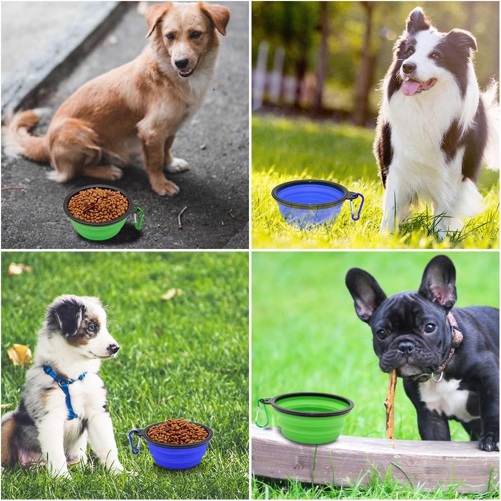 Foldable Travel Pet Bowls (2-Pack)